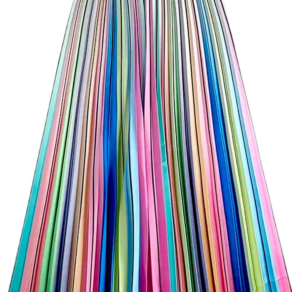 Pleated pastel rainbow shimmery skirt